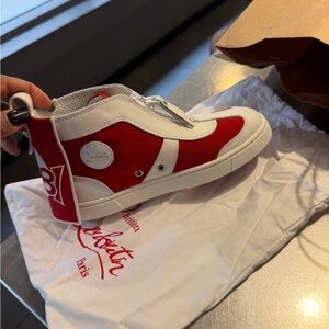 Christian Louboutin Kids Sneakers in Scarlet and White